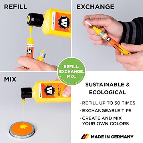 MOLOTOW ONE4ALL Acrylic Paint Refill ONE4ALL Paint Marker, Signal White, 180ml Bottle, 1 Each (692.160) - Image 5