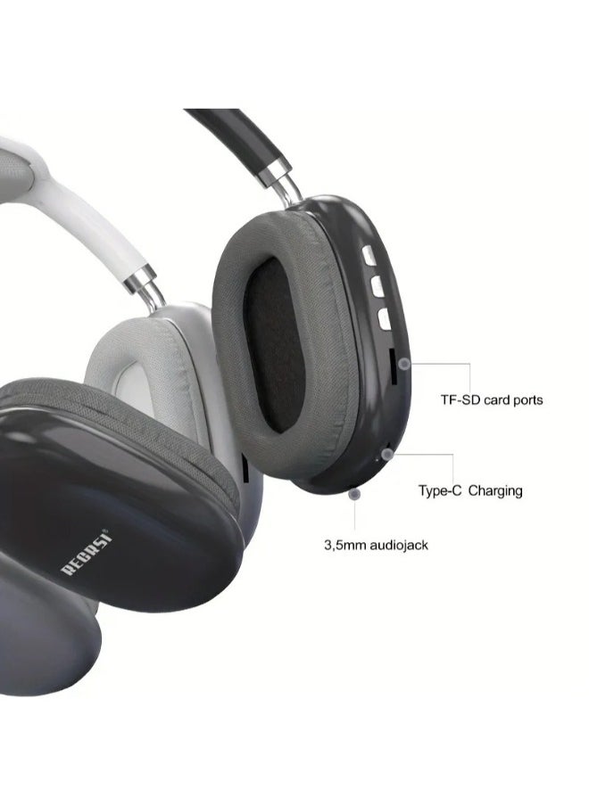 RECRSI - Recrsi RE-NY024 Wireless Over Ear Headphone Bass Booster Polymer Lithium battery 200mAh Headset 5V Wireless Listening NFC Technology. - Image 1
