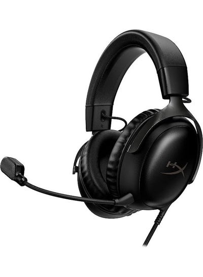HyperX Cloud III Wired Gaming Headset, For PC / PS5 / Xbox Series, Angled 53mm Drivers, Noise Cancelling, With LED Mic Mute Indicator, 10Hz-21kHz Frequency Response, Black | 727A8AA
