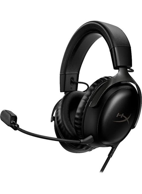 HyperX Cloud III Wired Gaming Headset, For PC / PS5 / Xbox Series, Angled 53mm Drivers, Noise Cancelling, With LED Mic Mute Indicator, 10Hz-21kHz Frequency Response, Black | 727A8AA