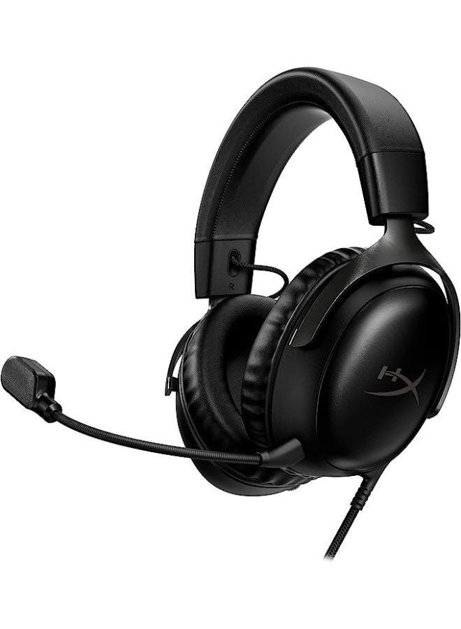 HYPERX Cloud III – Wired Gaming Headset, PC, PS5, Xbox Series X|S, Angled 53mm Drivers, DTS, Memory Foam, Durable Frame, Ultra-Clear 10mm Mic, USB-C, USB-A With 3.5mm - Image 1