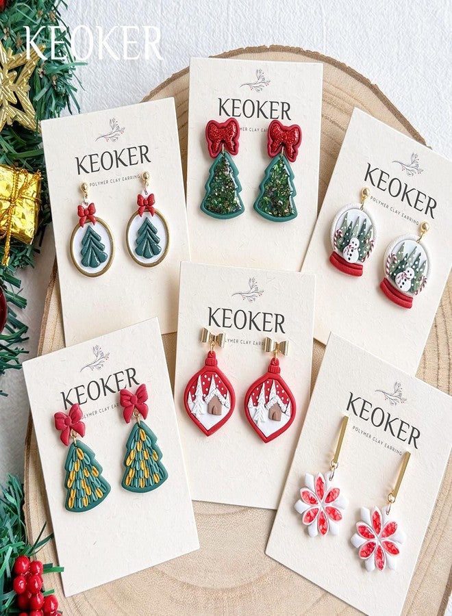Keoker Christmas Embedded Clay Cutters, Christmas Polymer Clay Cutters, 12 Shapes Christmas Clay Cutters for Polymer Clay Jewelry, Polymer Clay Christmas Cutters, Polymer Clay Cutters Christmas - Image 2