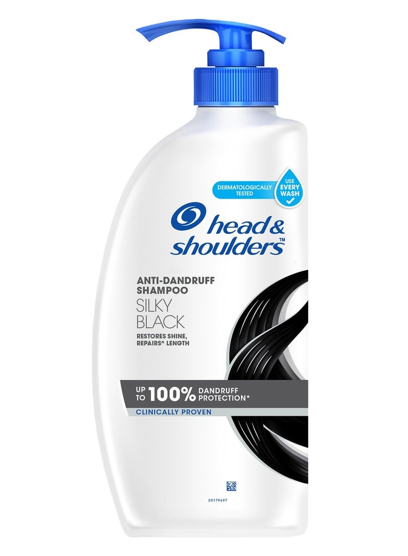 Head & Shoulders Silky Black Anti Dandruff Shampoo 650 ML - Image 1