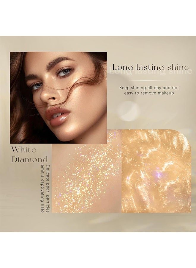 Miss Rose Body Shimmer Mist, Moisturizing Bronze Body Shimmer Luminizer Glow Illuminator Quick-Drying and Non-Sticky Liquid Highlighter Spray for Face Hair Glitter, 60ML -# 02 Rose Gold - Image 3