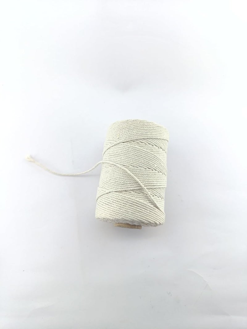 advancedestore advancedestore (100Grams) Bundle Multi Different useing (1mm) Cotton Thread Sewing Thread (White)-Pack of 2 - Image 4