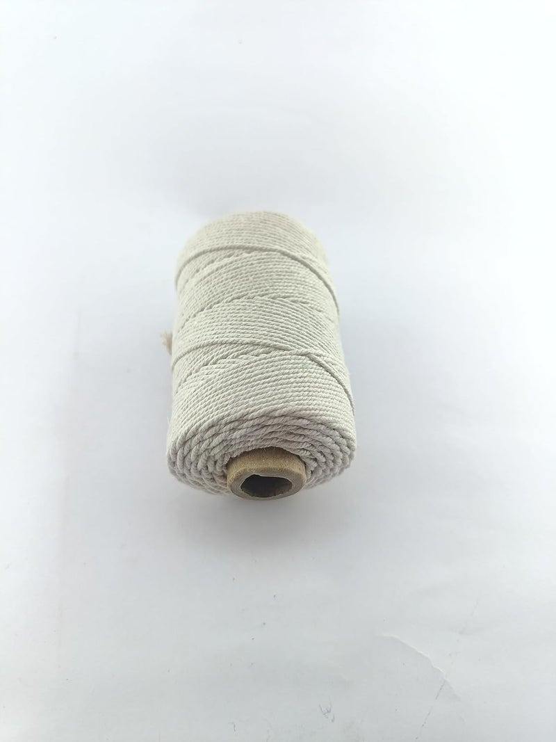 advancedestore advancedestore (100Grams) Bundle Multi Different useing (1mm) Cotton Thread Sewing Thread (White)-Pack of 2 - Image 3