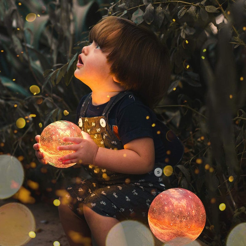 LOGROTATE Moon Lamp, Night Light, 16 Colors Galaxy Lamp 3D Printing Moon Light with Stand/Remote Control/Touch/USB Rechargeable/Timer, Moon Night Light for Kids Friend, Home decor Mothers Day Gifts (4.8 inch) - Image 5