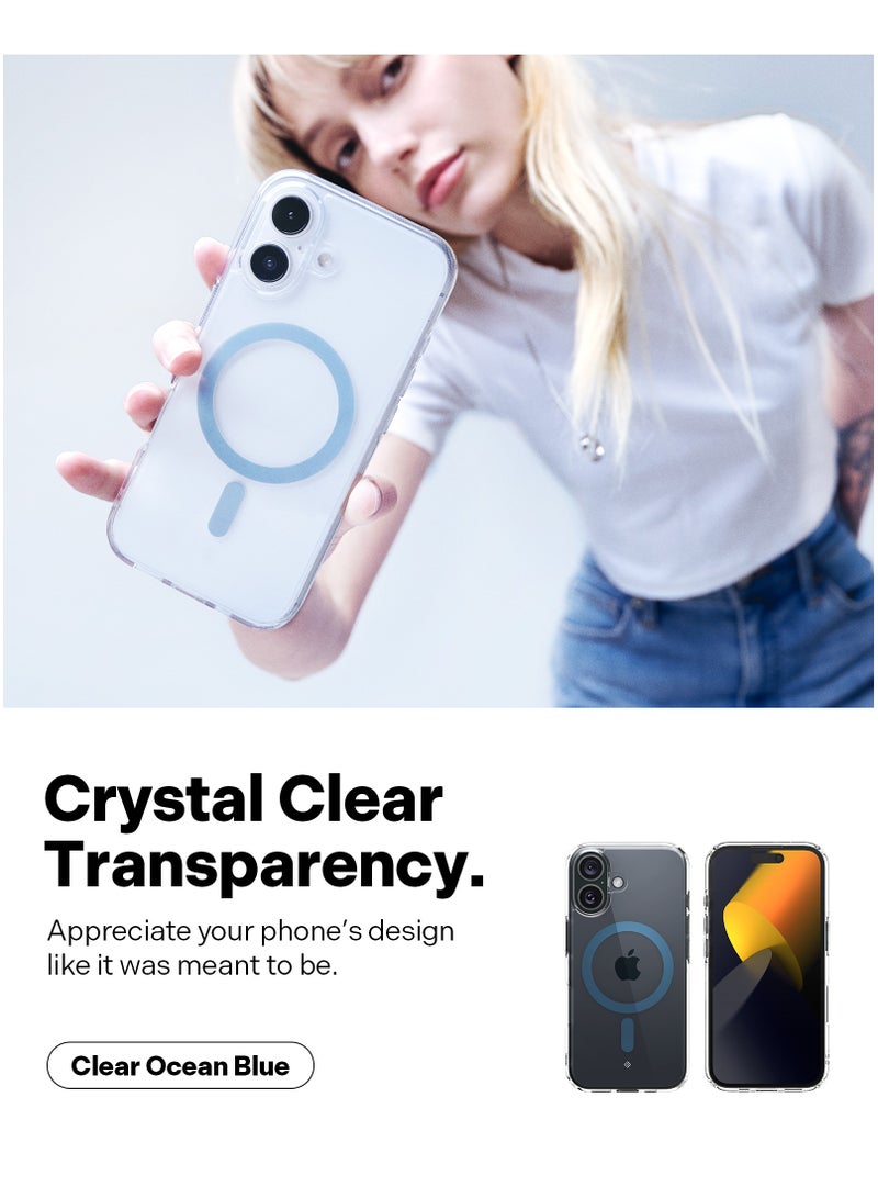 Caseology Capella Mag iPhone 16 MagSafe Case Cover (2024) - Clear Ocean Blue - Image 3