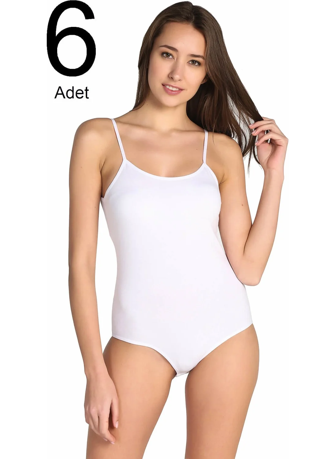 توتكو Women White 6 Pack Rope Strap Lycra Hook and Snap Body