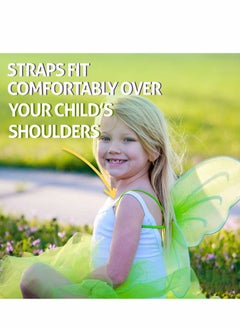 Excefore Butterfly Wings, 2Pcs Craze Girls' Fairy Dress Up Princess Set for Toddler Girls Children Halloween Costume Birthday Party Accessories, Green  - Image 5