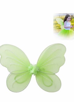 Excefore Butterfly Wings, 2Pcs Craze Girls' Fairy Dress Up Princess Set for Toddler Girls Children Halloween Costume Birthday Party Accessories, Green  - Image 1
