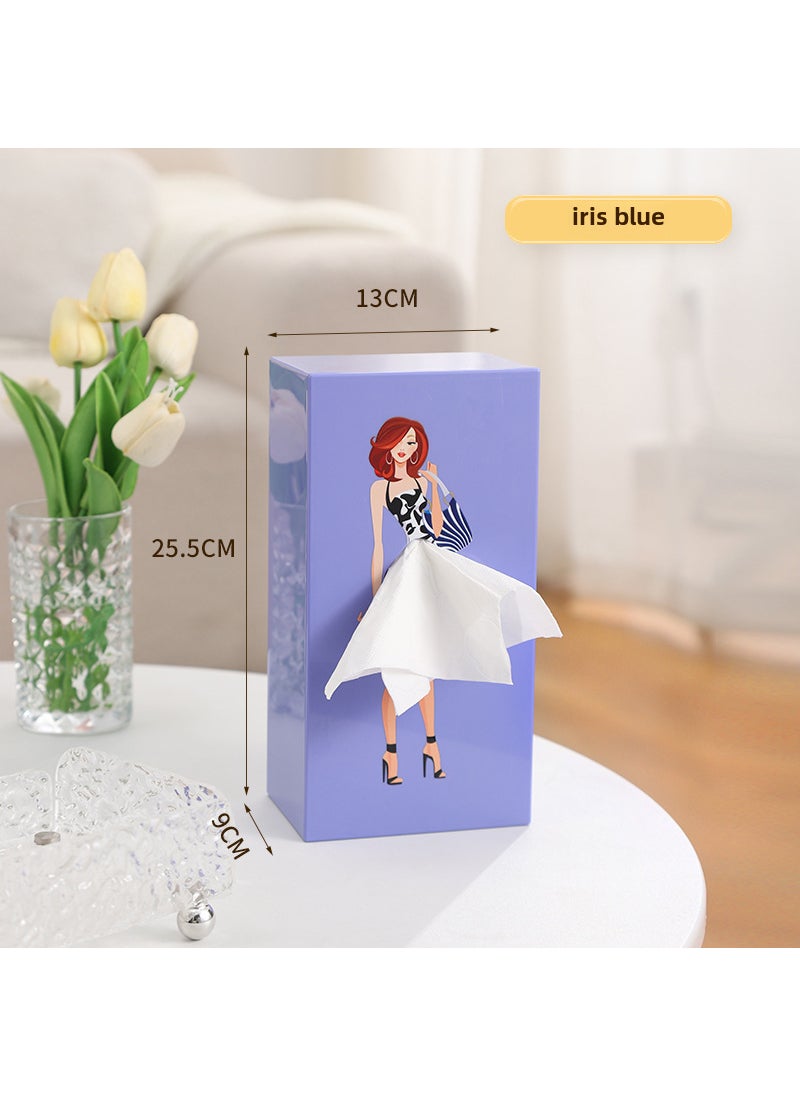 Generic Cartoon Girl Tissue Box Desk Decor Fantasy Iris Basket Girl Tissue Box 