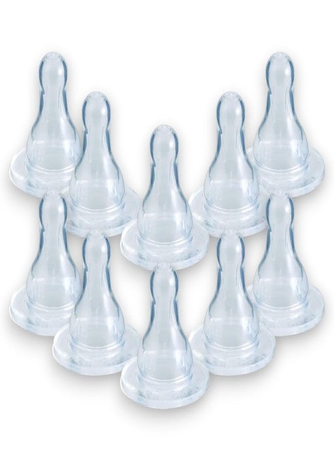 RB POINT Stage 1 Nipple: Gradual Introduction to Bottle Feeding (Pack of 10 Niples, Suitable for All Bottle, Silicone) - Image 1