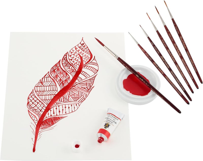 Creative Mark Mimik Kolinsky Watercolor Brush - # 6 x 0 Script Liner - Short Handle Synthetic Paint Brush - Handmade in Germany - Synthetic Sable Paint Brushes for Artists - Animal-Friendly - Image 4