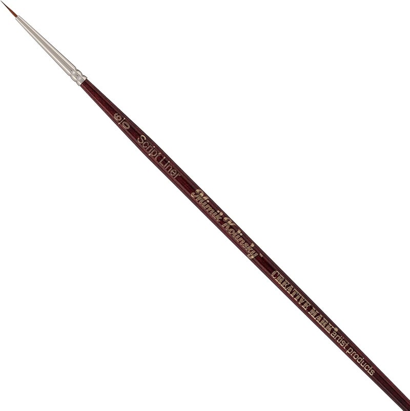 Creative Mark Mimik Kolinsky Watercolor Brush - # 6 x 0 Script Liner - Short Handle Synthetic Paint Brush - Handmade in Germany - Synthetic Sable Paint Brushes for Artists - Animal-Friendly - Image 1
