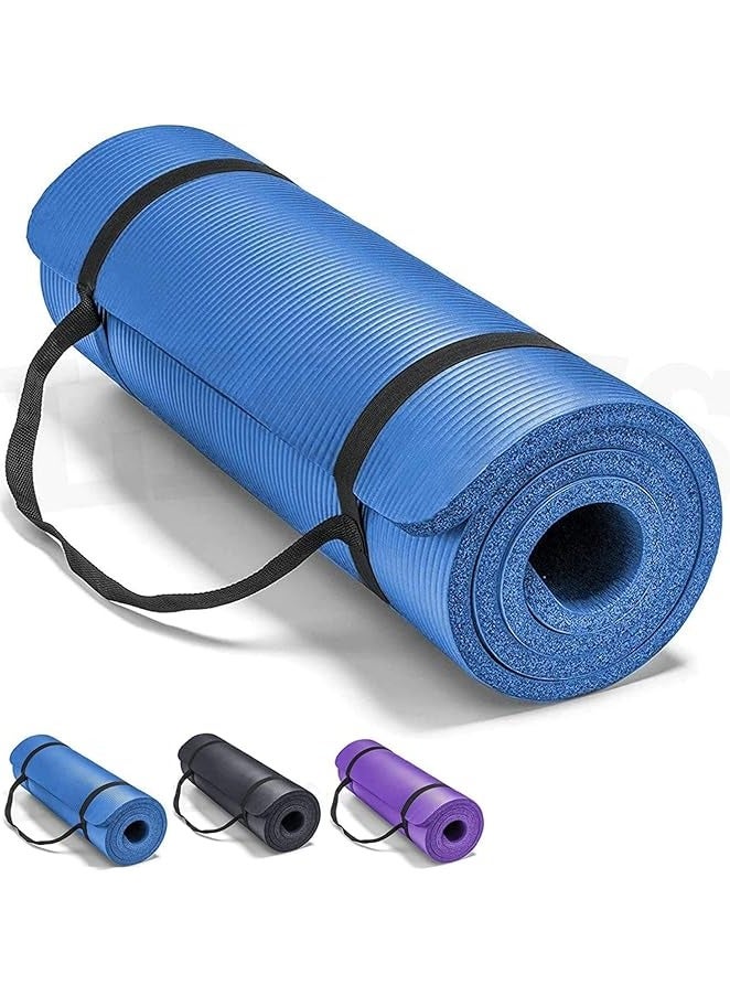 PROMASS Yoga Mat Non Slip, Yoga Mat with Strap Included 10mm Thick Exercise Mat Ideal  - Image 1