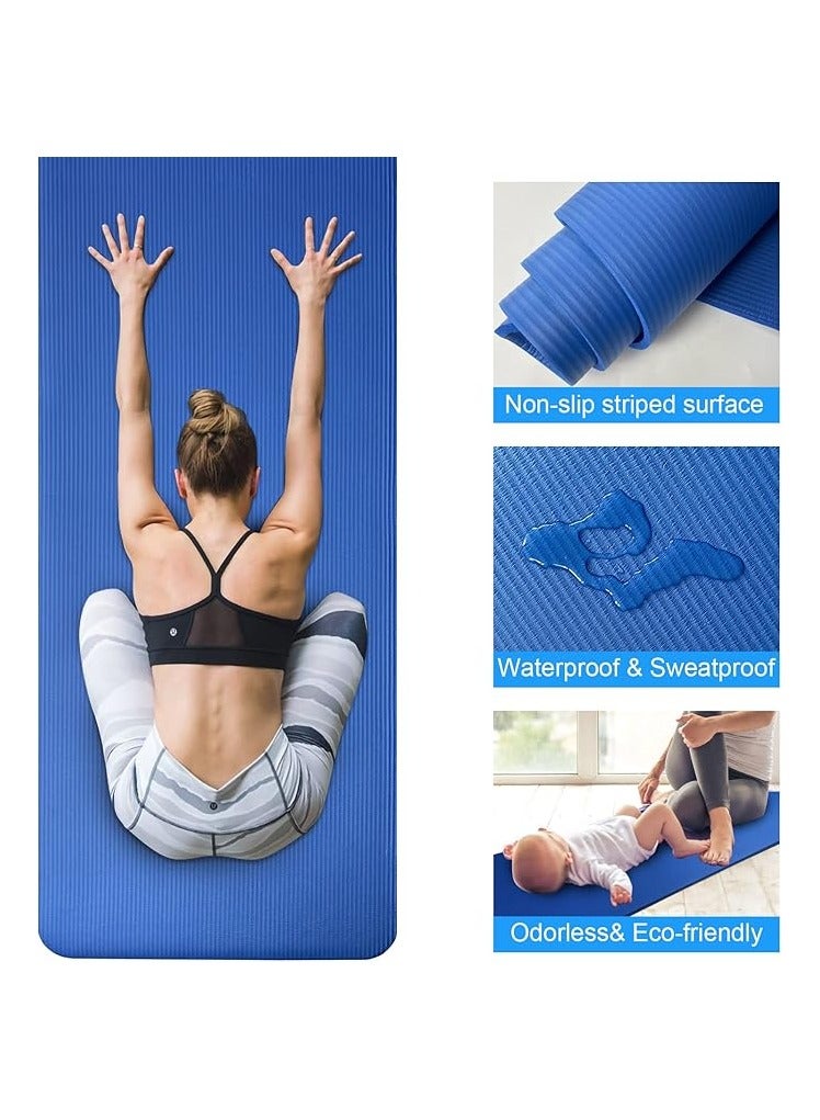 PROMASS Yoga Mat Non Slip, Yoga Mat with Strap Included 10mm Thick Exercise Mat Ideal  - Image 3