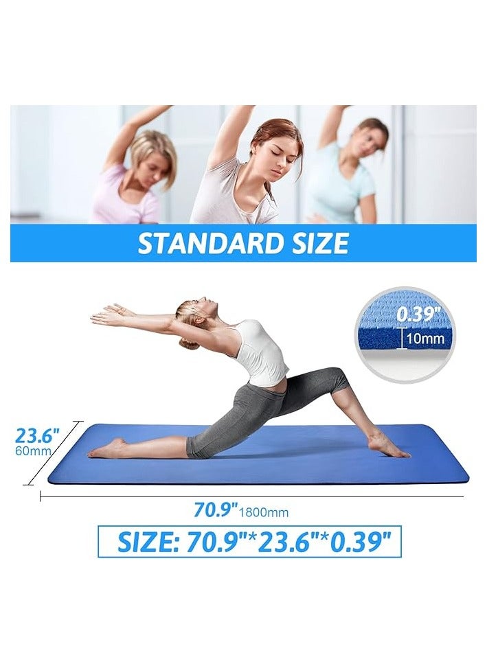 PROMASS Yoga Mat Non Slip, Yoga Mat with Strap Included 10mm Thick Exercise Mat Ideal  - Image 4