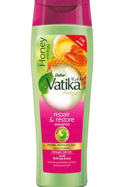 فاتيكا ناتشورالز شامبو لإصلاح وترميم الشعر بالعسل والبيض، 360 مل