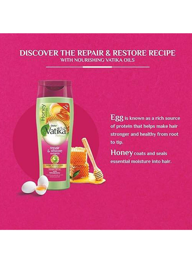 VATIKA Vatika Naturals Honey & Egg Repair & Restore Shampoo 360 Ml  - Image 2