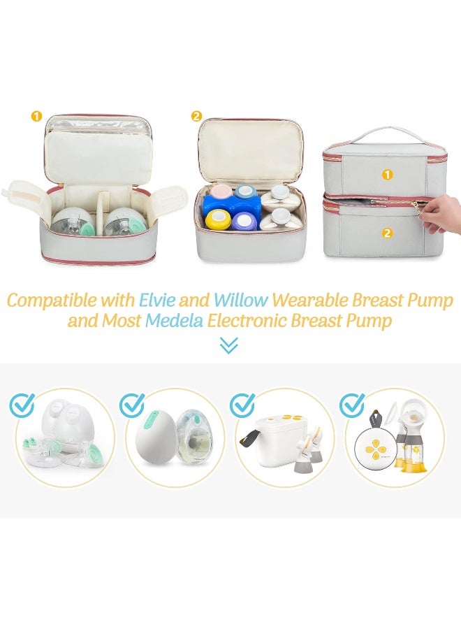 Damero حقيبة مضخة الثدي القابلة للارتداء من داميرو مع حقيبة تبريد قابلة للفصل وسجادة، متوافقة مع مضخات إلفي، وويلو، ومديلا الإلكترونية، حقيبة مضخة الثدي للمضخات القابلة للارتداء والأجزاء - Image 4