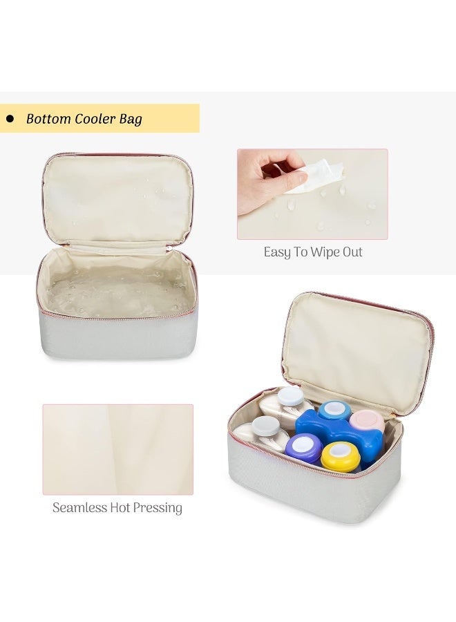 Damero حقيبة مضخة الثدي القابلة للارتداء من داميرو مع حقيبة تبريد قابلة للفصل وسجادة، متوافقة مع مضخات إلفي، وويلو، ومديلا الإلكترونية، حقيبة مضخة الثدي للمضخات القابلة للارتداء والأجزاء - Image 3