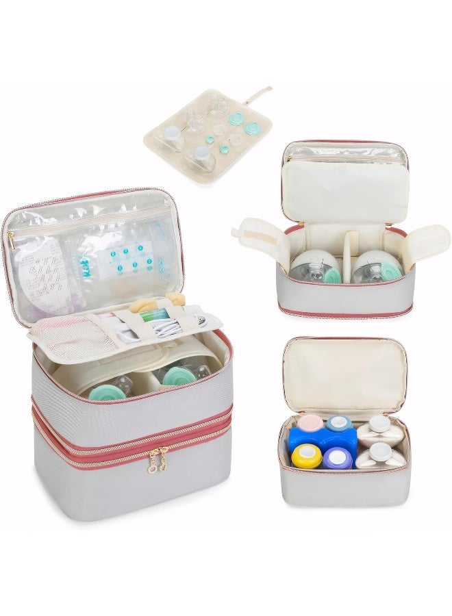 Damero حقيبة مضخة الثدي القابلة للارتداء من داميرو مع حقيبة تبريد قابلة للفصل وسجادة، متوافقة مع مضخات إلفي، وويلو، ومديلا الإلكترونية، حقيبة مضخة الثدي للمضخات القابلة للارتداء والأجزاء - Image 1