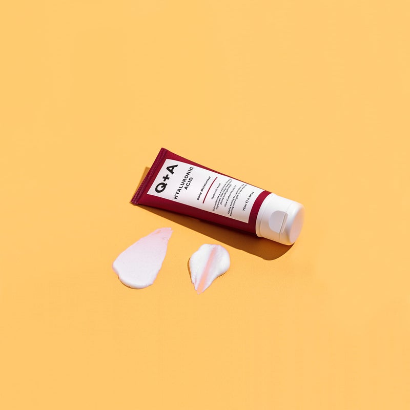 Q+A Hyaluronic Acid Daily Moisturizer (75ml), Hydrating Face Cream with Polyglutamic Acid and Rice Bran Extract, For Soft, Even and Nourished Skin, Fragrance Free Skincare - Image 3