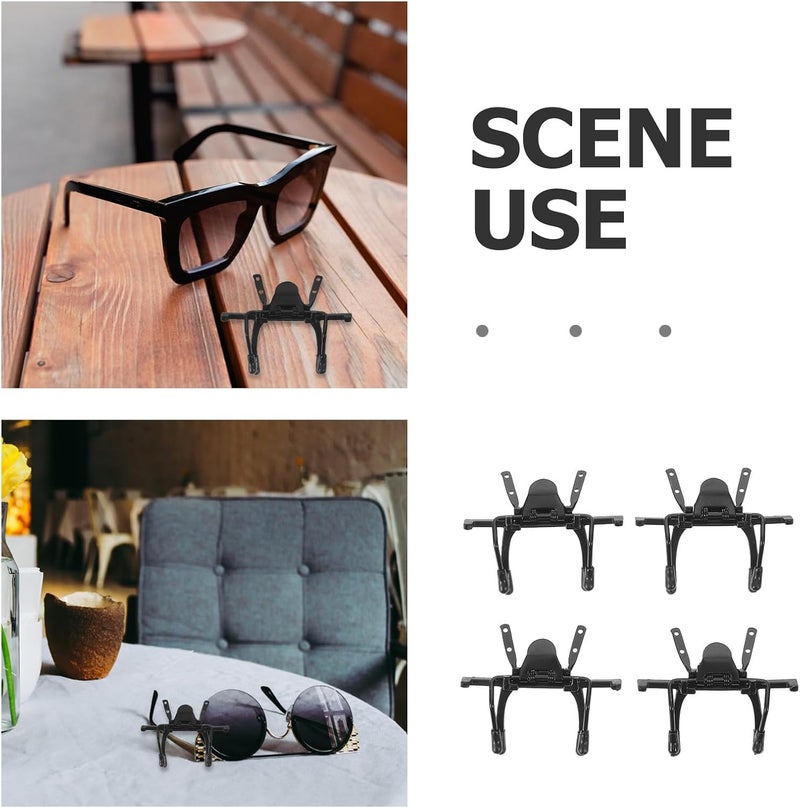 GALPADA 4pcs Clip-On Lens Clips for Sunglasses/3D Movie Lens/Frameless Eyeglasses - Polarized Sunglasses Attachments for Outdoor Driving/Movie Watching/Sports - Image 3