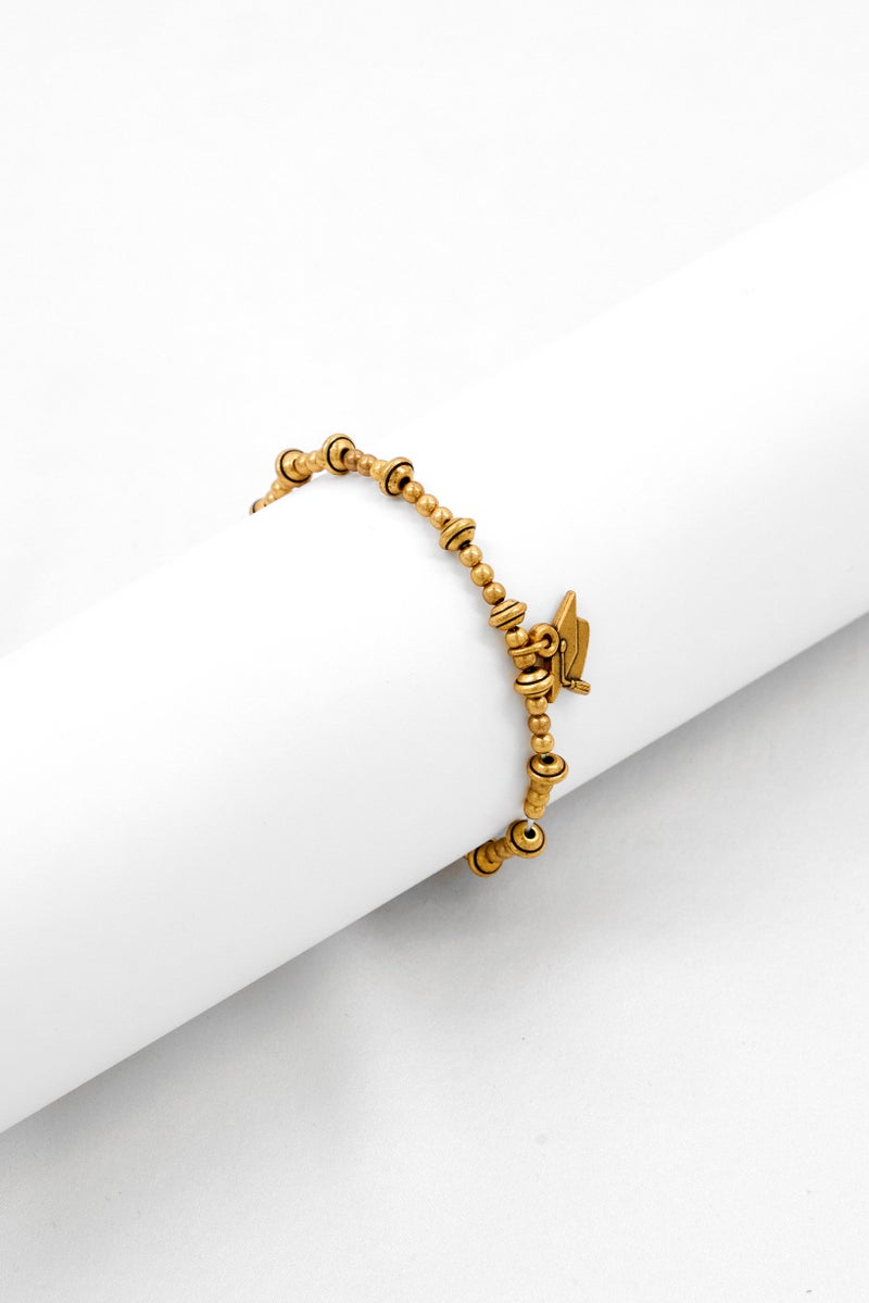 ALEX AND ANI Women Class of 2021 Stretch Bracelet, Gold  - Image 1