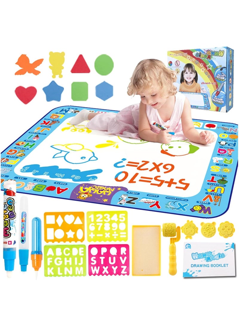 عام بساط رسم الماء السحري للأطفال بتصميم رسم دودل الماء وطلاء بحري للتلوين - Image 1