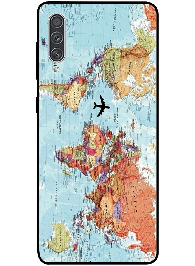 EYE CATCH Protective Case Cover For Samsung Galaxy A50s Smart Series Printed Protective Case Cover for Samsung A50s World Map - Image 2
