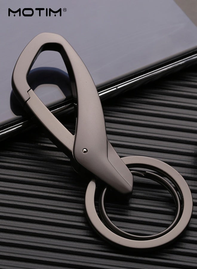 موتيم حاملة مفاتيح سلسلة مفاتيح السيارة، مفتاح معدني مزدوج الحلقة من سبائك الزنك، مفتاح معدني مزدوج الحلقة، مفتاح سيارة إبداعي معلق على خصر السيارة معلق على المعصم للرجال والنساء، قلادة تزيين السيارة - Image 3