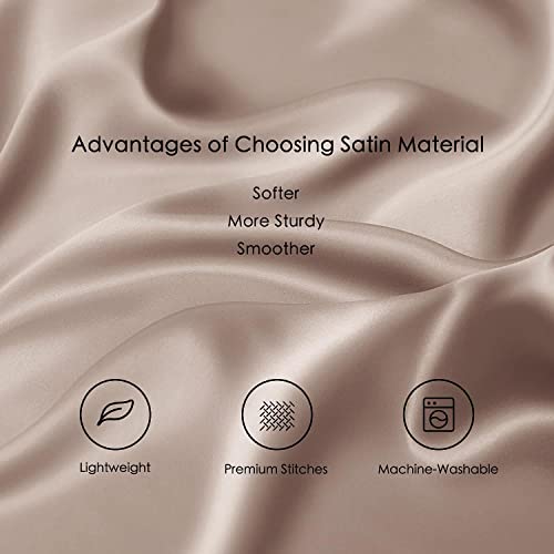 Candibella’s Satin Silk Pillow Covers for Hair and Skin, Best Combo Pack of 2 Satin Pillow Cover with 3 Satin Scrunchies & Silk Bonnet, Silk Hair Cap for Sleeping - Image 3