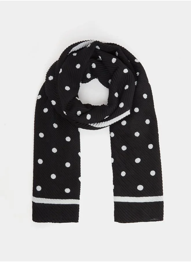 ستايلي Styli Polka Dot Print Scarf
