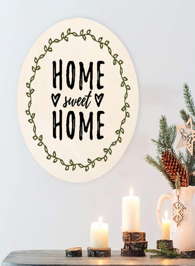 Caydo 10 Pieces 12 Inch Christmas Wooden Circles Door Hanger, Unfinished Round Wood Slices for Pyrography, Painting and Christmas Decorations - Image 3