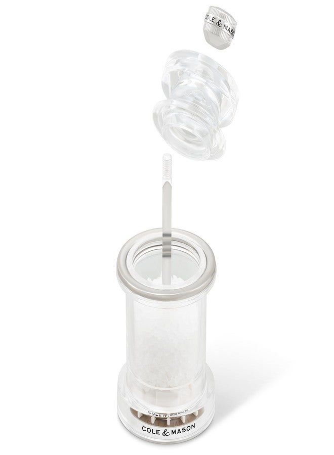 Cole & Mason 605 Refillable Spice Mill - Kitchen & Home Accessory - Table Salt Grinder - Salt Included - Acrylic - Salt Mill 4.5" - Image 3