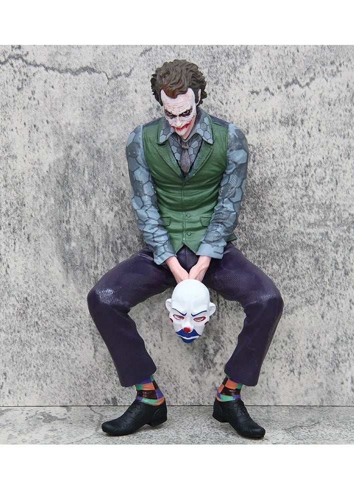 Gotham DC Heath Ledger figure black knight clown suicide squad joker model single character clown [height 24cm] with buckle
