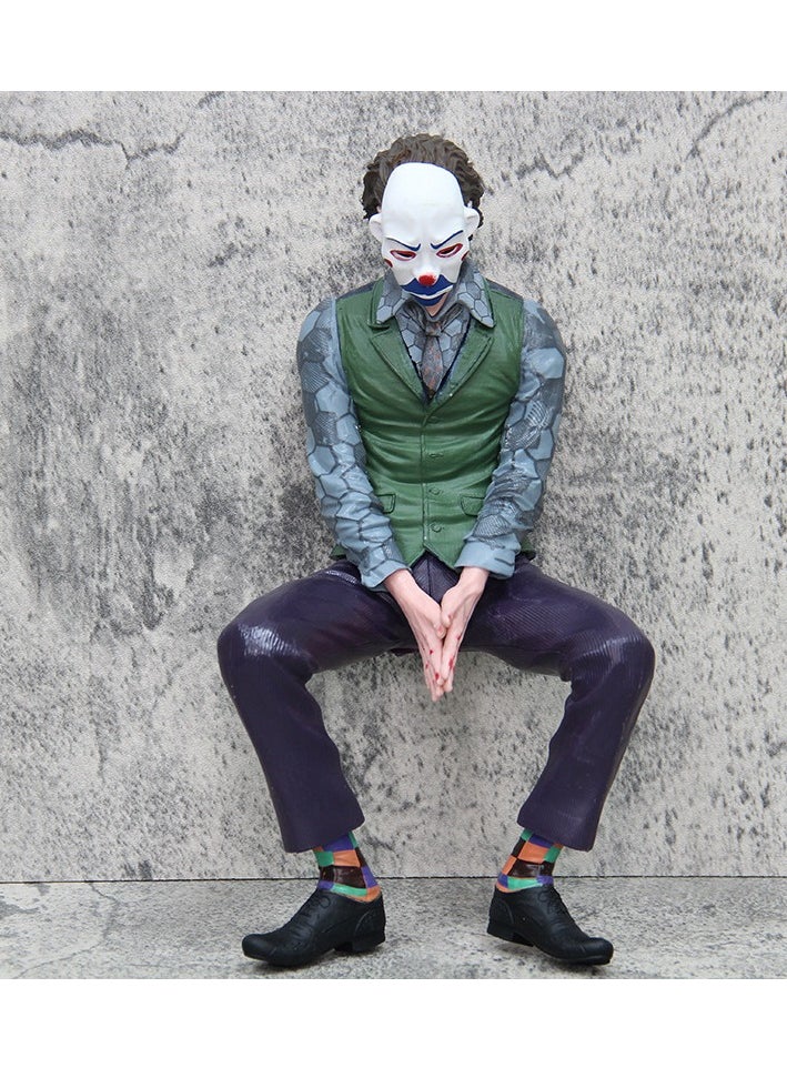Gotham DC Heath Ledger figure black knight clown suicide squad joker model single character clown [height 24cm] with buckle