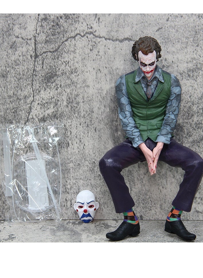 Gotham DC Heath Ledger figure black knight clown suicide squad joker model single character clown [height 24cm] with buckle