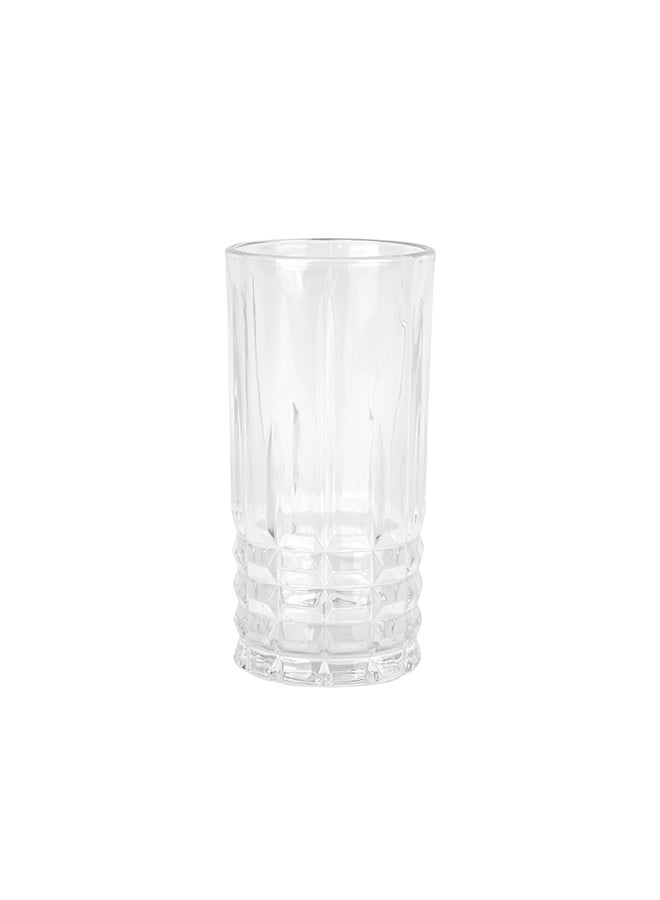 Ollieroo كؤوس عالية بنقش بارز، مجموعة من 6 كؤوس شرب، 360 مل كؤوس شرب متينة للمشروبات، الماء، العصير، البيرة، النبيذ - مجموعة زجاجيات خاصة، آمنة للغسل في غسالة الصحون - Image 5