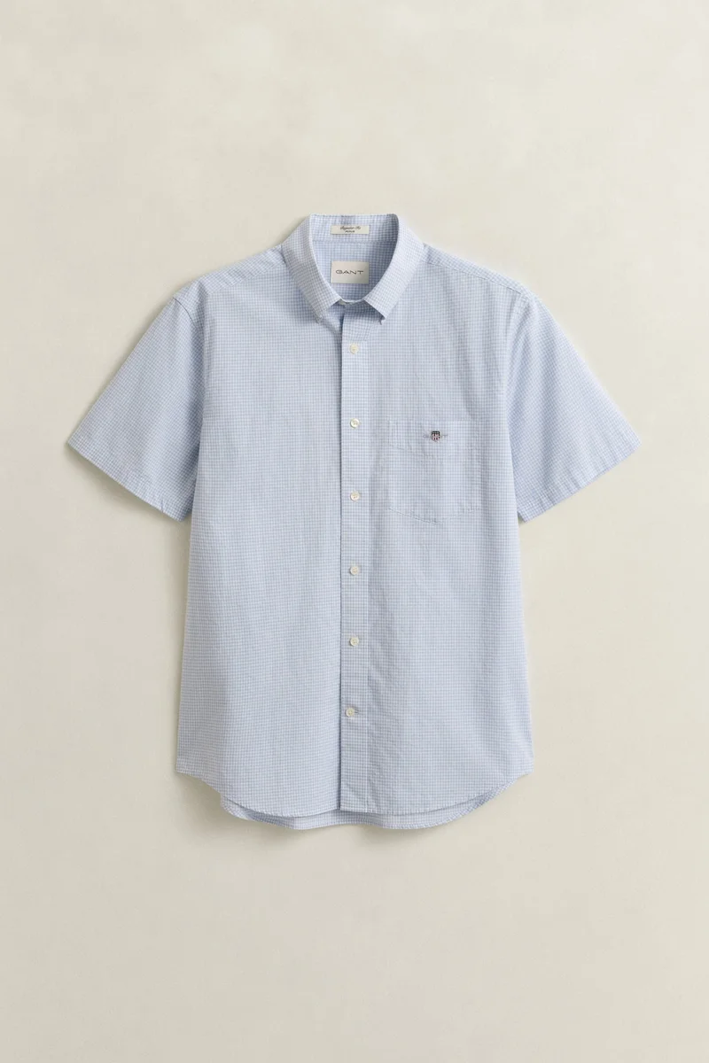 GANT  Regular Classic Poplin Gingh Ss Shirt for Men | Best Price UAE