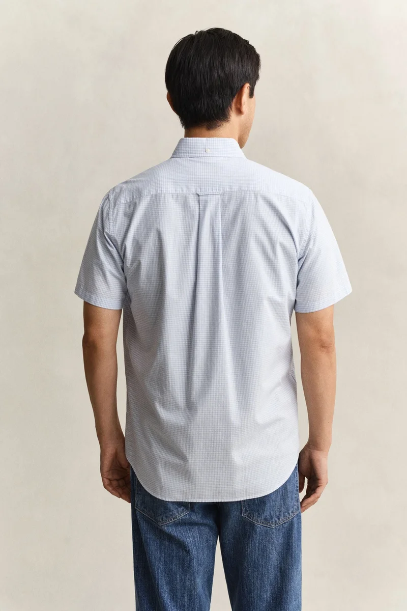 GANT  Regular Classic Poplin Gingh Ss Shirt for Men | Best Price UAE