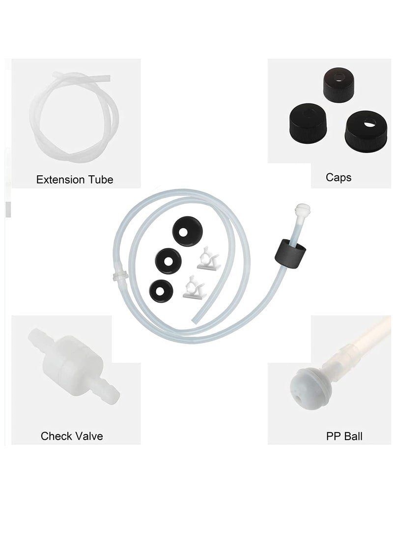 Soap Dispenser Extension Tube Kit with Check Valve, 47" Under Counter Kitchen Sink Soap Dispenser Tube for Kitchen Sink, Fit Most Soap Containers, Powerful Suction, No Fill The Little Bottle Again - Image 3