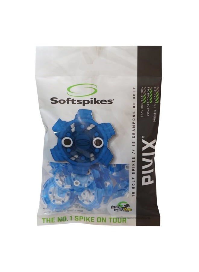 SOFTSPIKES Pivix Cleat (Fts 3.0) Golf Spikes, Blue, Clamshell of 1 set UK - Image 1