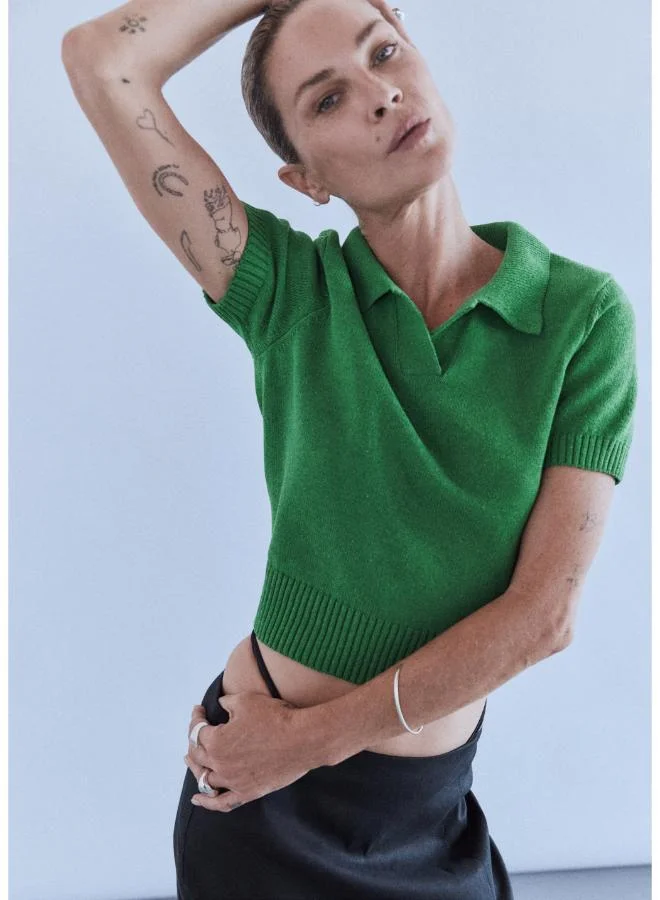 مانجو Cotton Knit Polo