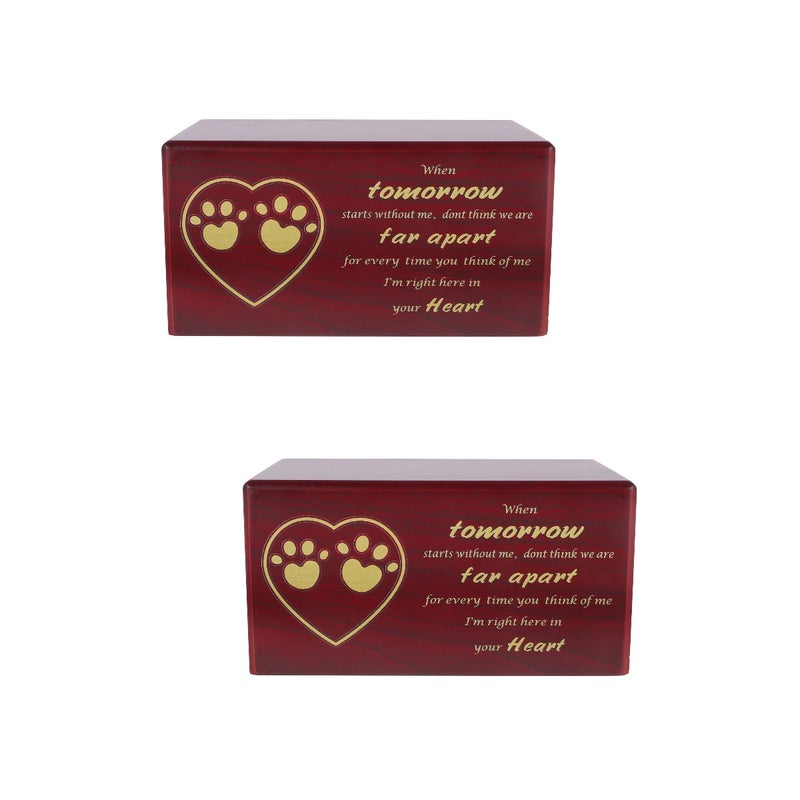 2pcs Memorial Keepsake Pet Memorial Remembrance Urn Box Pet Urn - Image 1