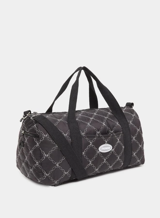 Women Diamond Pattern Gym Bag