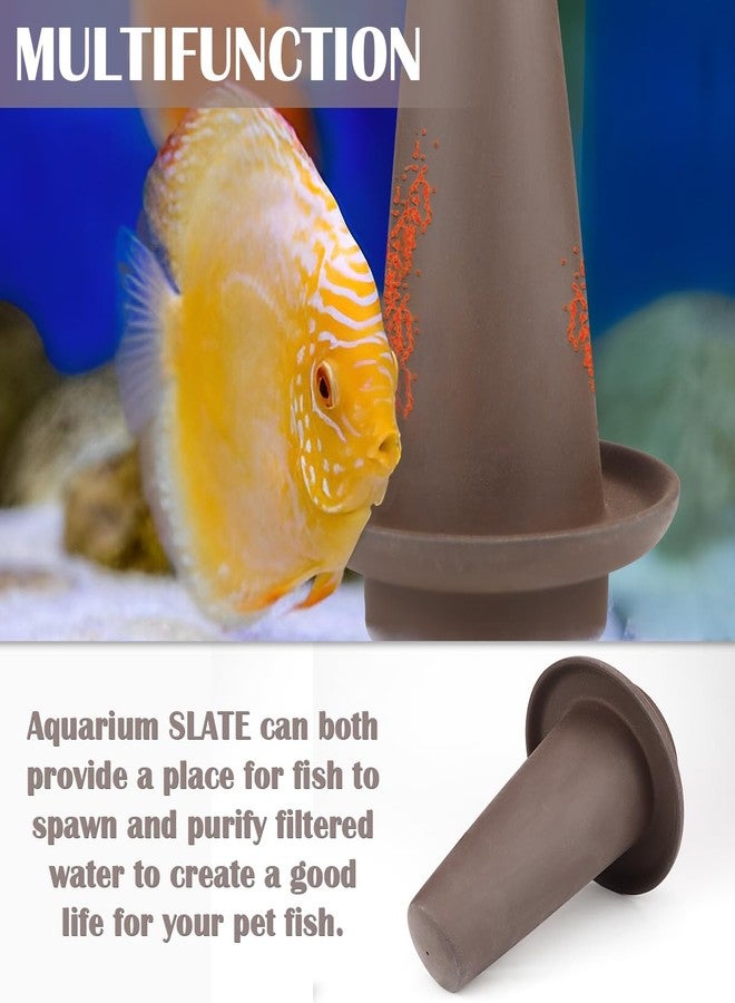 YOLUFER Sand Fish Breeding Cones Cave, Ceramic Spawning Breed Cone Spawning Slates Fish Tank Spawning Breed Cone for Discus Angelfish (Medium) - Image 5