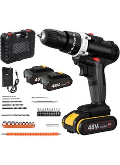 Necomi 48V Cordless Drill Set دريل كهربائي Power Electric Drill Driver Set 2 Speed And 25 Torque Electric Screwdriver Drill Drivers Drill Driver Accessories Kit For Home And Garden Diy Project  - Image 1